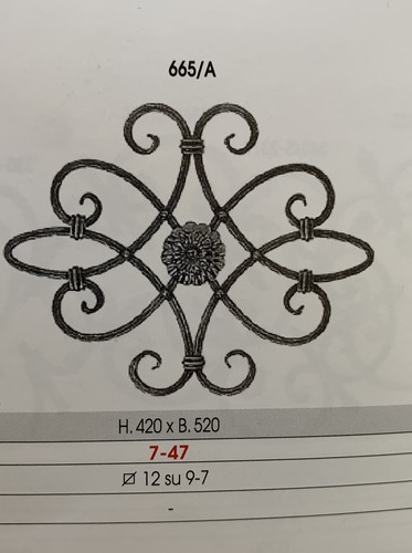 Rosone decorativo ferro - in,